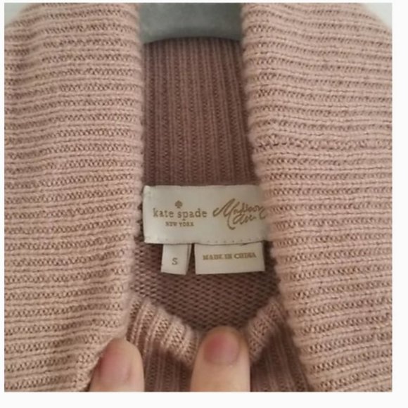 kate spade madison avenue loriot pink turtleneck capelet sweater small nwot - Picture 12 of 16
